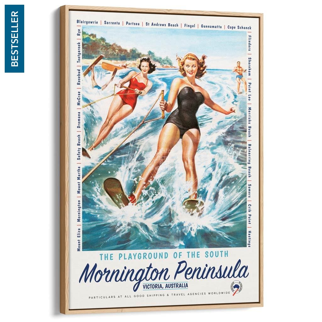Mornington Peninsula Playground | Australia A3 297 X 420Mm 11.7 16.5 Inches / Canvas Floating Frame