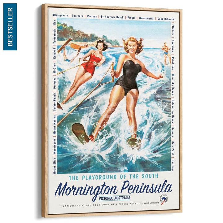 Mornington Peninsula Playground | Australia A3 297 X 420Mm 11.7 16.5 Inches / Canvas Floating Frame
