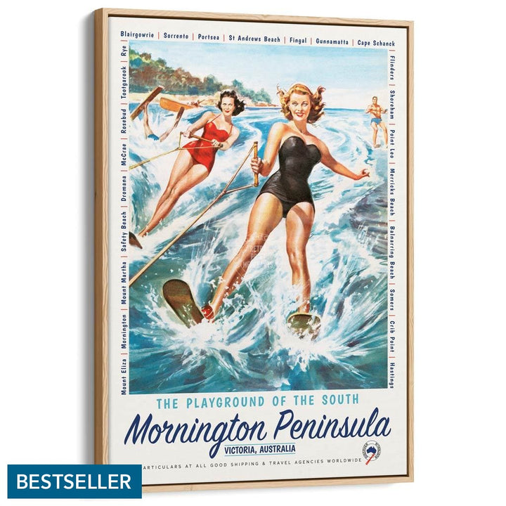 Mornington Peninsula Playground | Australia A3 297 X 420Mm 11.7 16.5 Inches / Canvas Floating Frame