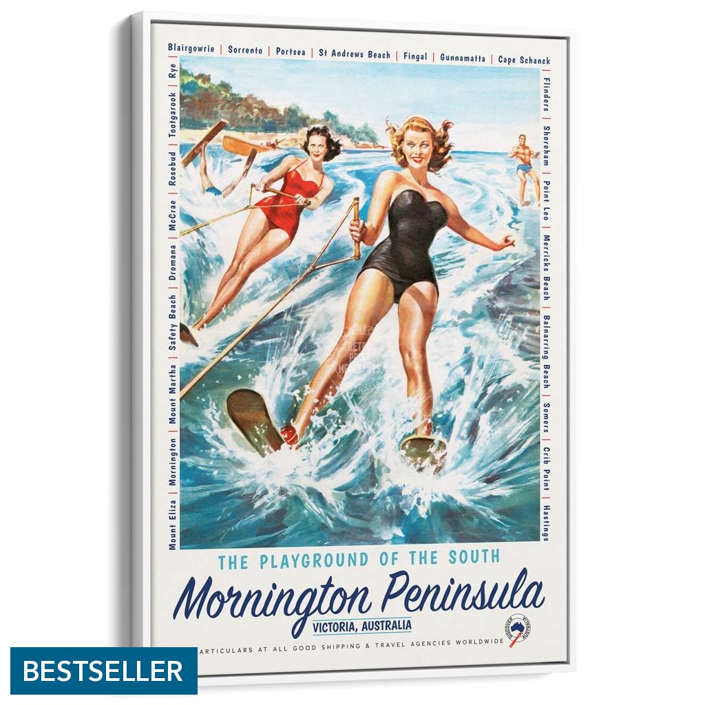 Mornington Peninsula Playground | Australia A3 297 X 420Mm 11.7 16.5 Inches / Canvas Floating Frame