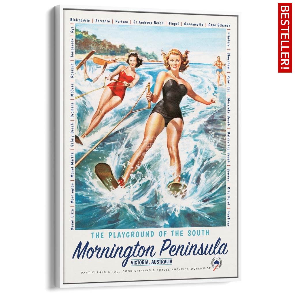 Mornington Peninsula Playground | Australia A3 297 X 420Mm 11.7 16.5 Inches / Canvas Floating Frame