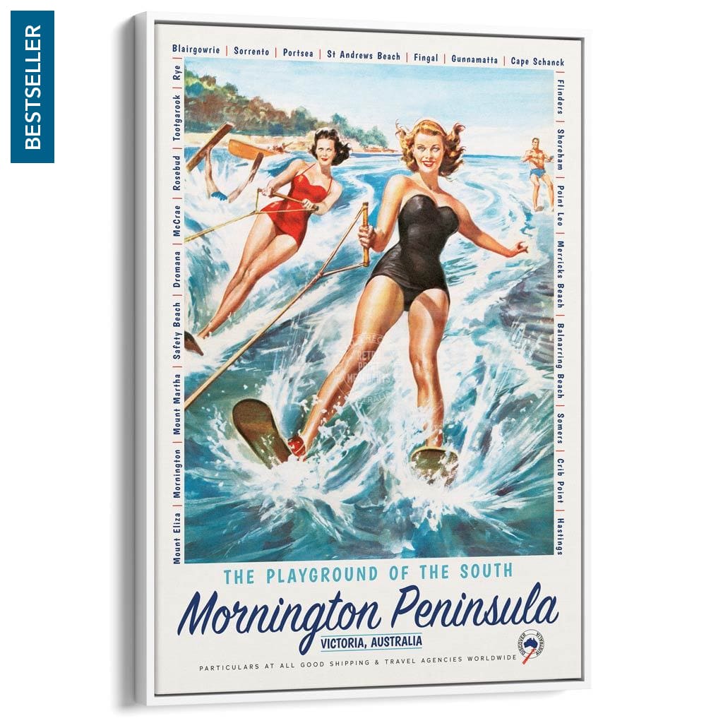 Mornington Peninsula Playground | Australia A3 297 X 420Mm 11.7 16.5 Inches / Canvas Floating Frame