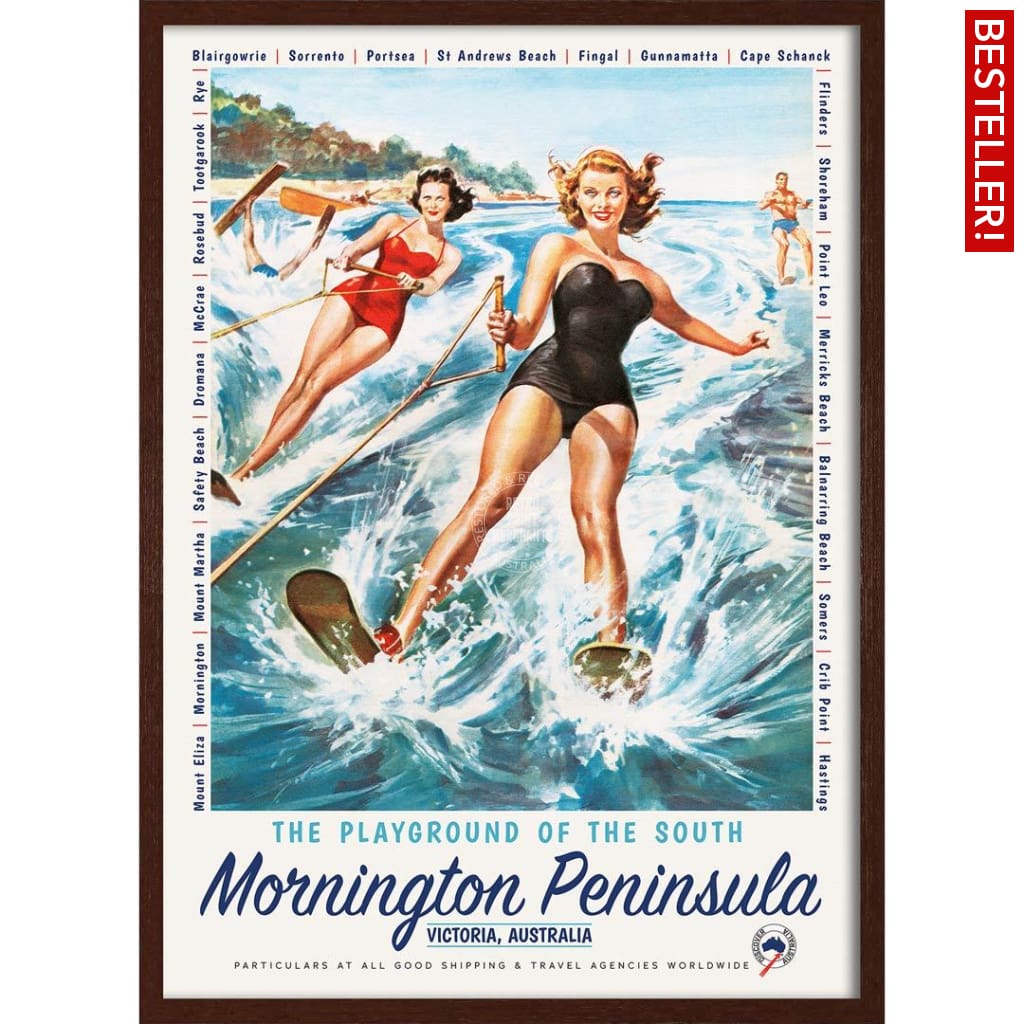 Mornington Peninsula: The Playground Of South | Australia 422Mm X 295Mm 16.6 11.6 A3 / Dark Oak