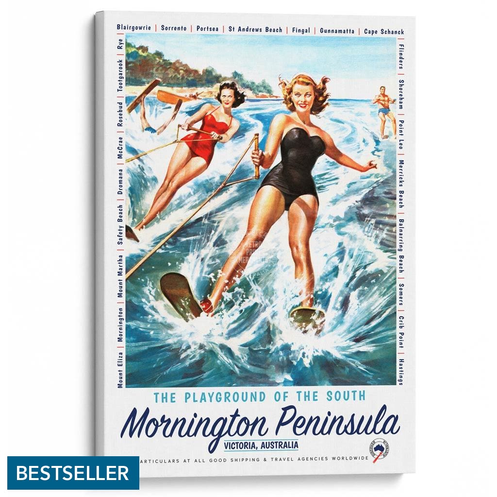 Mornington Peninsula Playground | Australia A3 297 X 420Mm 11.7 16.5 Inches / Stretched Canvas Print