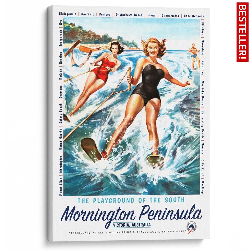 Mornington Peninsula Playground | Australia A3 297 X 420Mm 11.7 16.5 Inches / Stretched Canvas Print