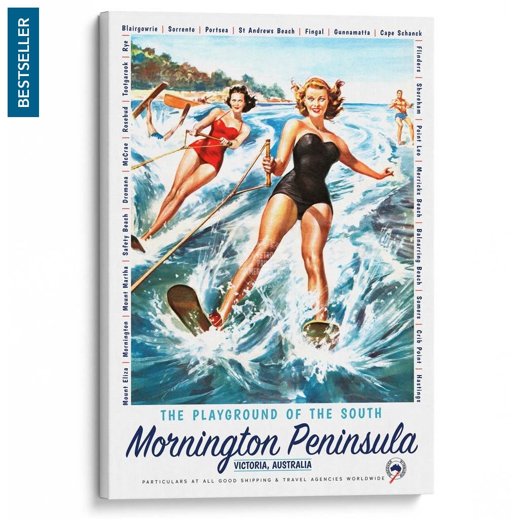 Mornington Peninsula Playground | Australia A3 297 X 420Mm 11.7 16.5 Inches / Stretched Canvas Print