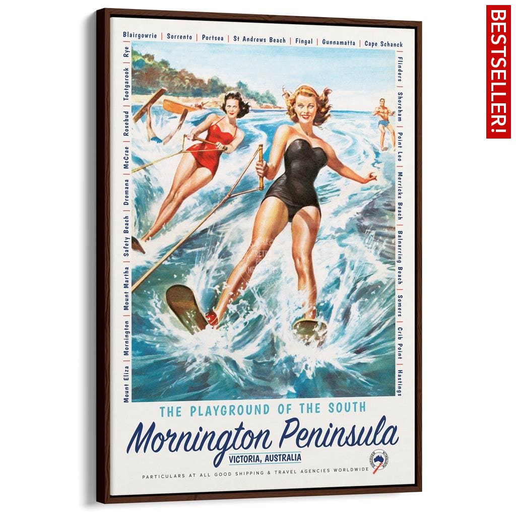 Mornington Peninsula Playground | Australia A3 297 X 420Mm 11.7 16.5 Inches / Canvas Floating Frame