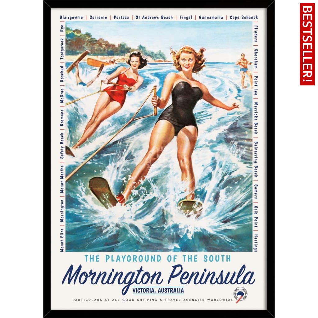 Mornington Peninsula: The Playground Of South | Australia 422Mm X 295Mm 16.6 11.6 A3 / Black Print