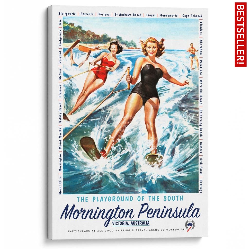 Mornington Peninsula Playground | Australia A3 297 X 420Mm 11.7 16.5 Inches / Stretched Canvas Print