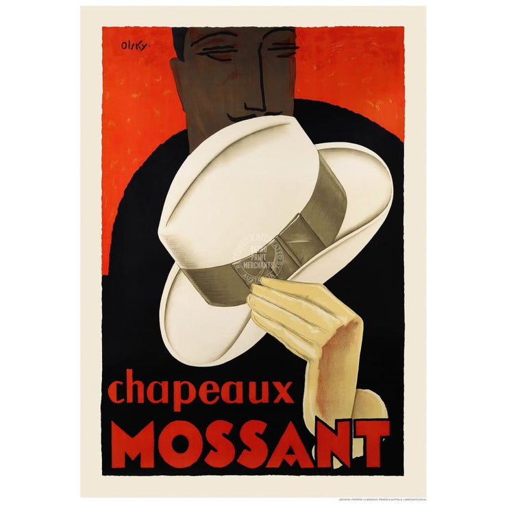 Mossant Chapeaux | France 422Mm X 295Mm 16.6 11.6 A3 / Unframed Print Art