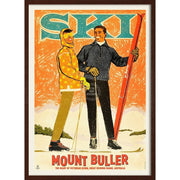 Mount Buller 1960S | Australia 422Mm X 295Mm 16.6 11.6 A3 / Dark Oak Print Art
