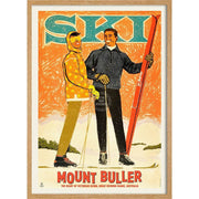 Mount Buller 1960S | Australia 422Mm X 295Mm 16.6 11.6 A3 / Natural Oak Print Art