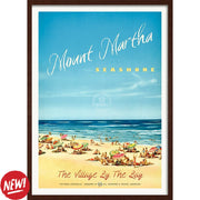 Mount Martha Seashore | Australia A4 210 X 297Mm 8.3 11.7 Inches / Framed Print: Chocolate Oak