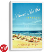 Mount Martha Seashore | Australia A4 210 X 297Mm 8.3 11.7 Inches / Stretched Canvas Print Art