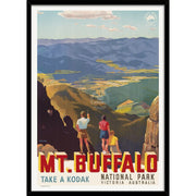 Mt Buffalo | Australia 422Mm X 295Mm 16.6 11.6 A3 / Black Print Art