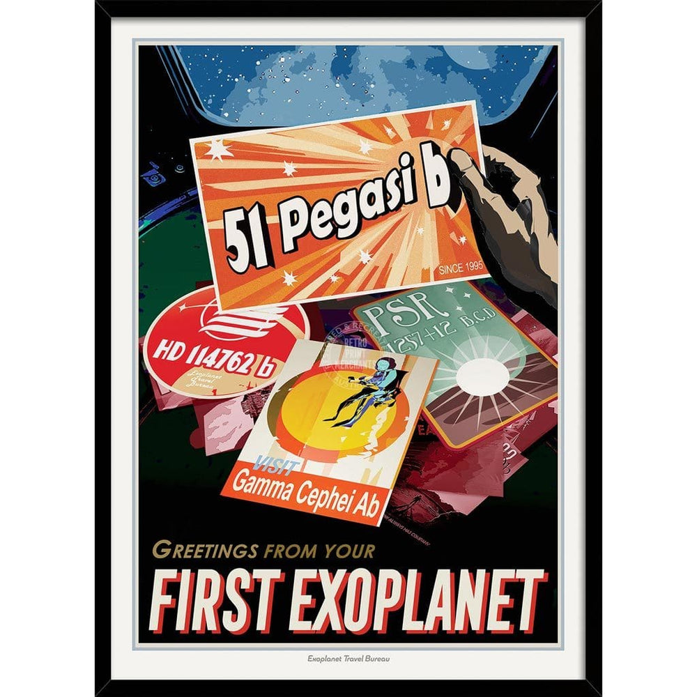 Nasa 51 Pegasi B | Usa 422Mm X 295Mm 16.6 11.6 A3 / Black Print Art