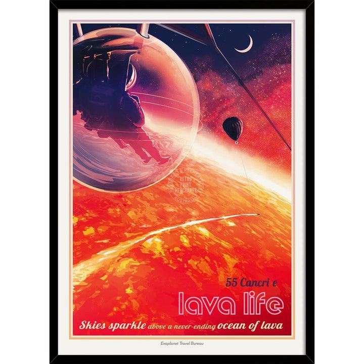 Nasa 55 Cancri E | Usa 422Mm X 295Mm 16.6 11.6 A3 / Black Print Art