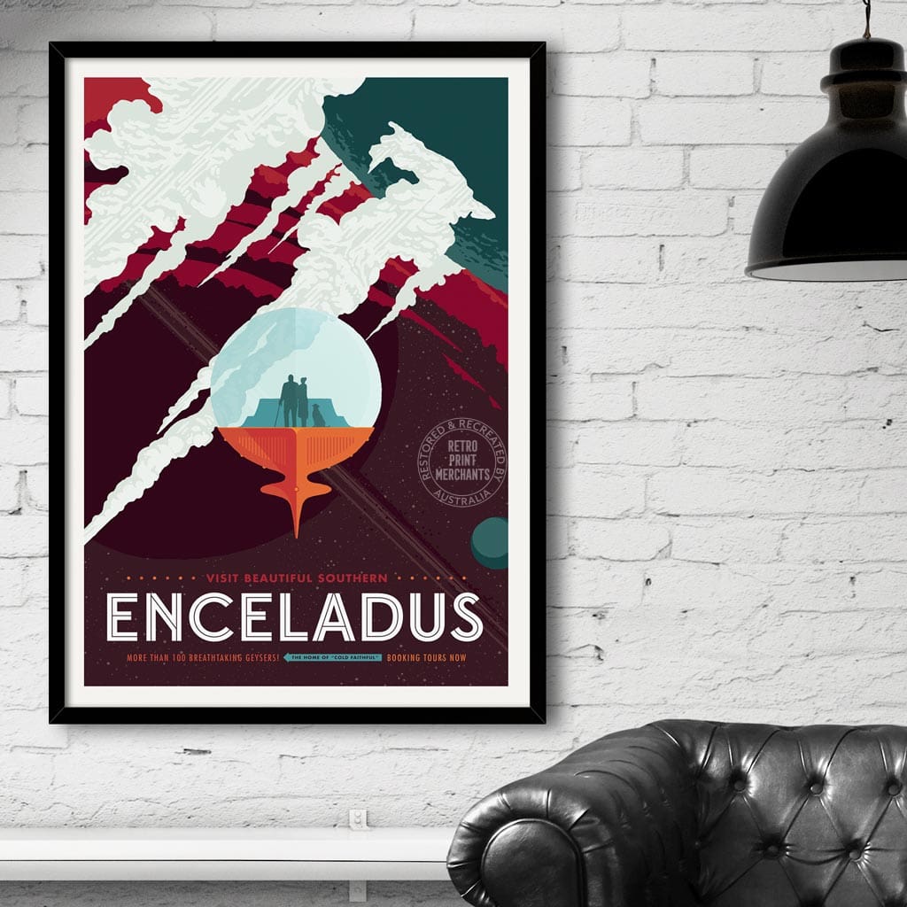Nasa Enceladus | Usa Print Art