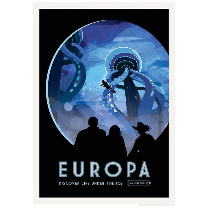Nasa Europa | Usa 422Mm X 295Mm 16.6 11.6 A3 / Unframed Print Art