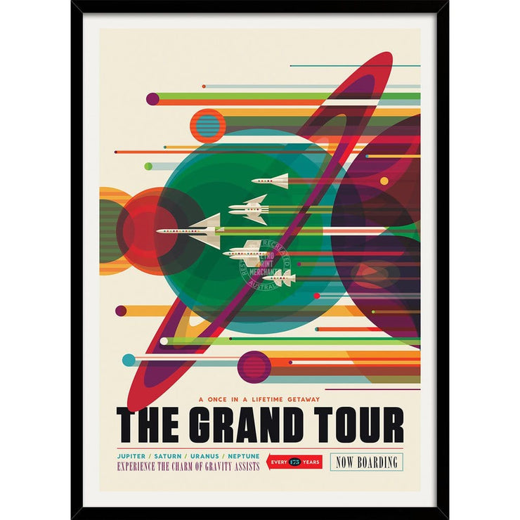 Nasa Grand Tour | Usa 422Mm X 295Mm 16.6 11.6 A3 / Black Print Art