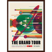 Nasa Grand Tour | Usa 422Mm X 295Mm 16.6 11.6 A3 / Dark Oak Print Art