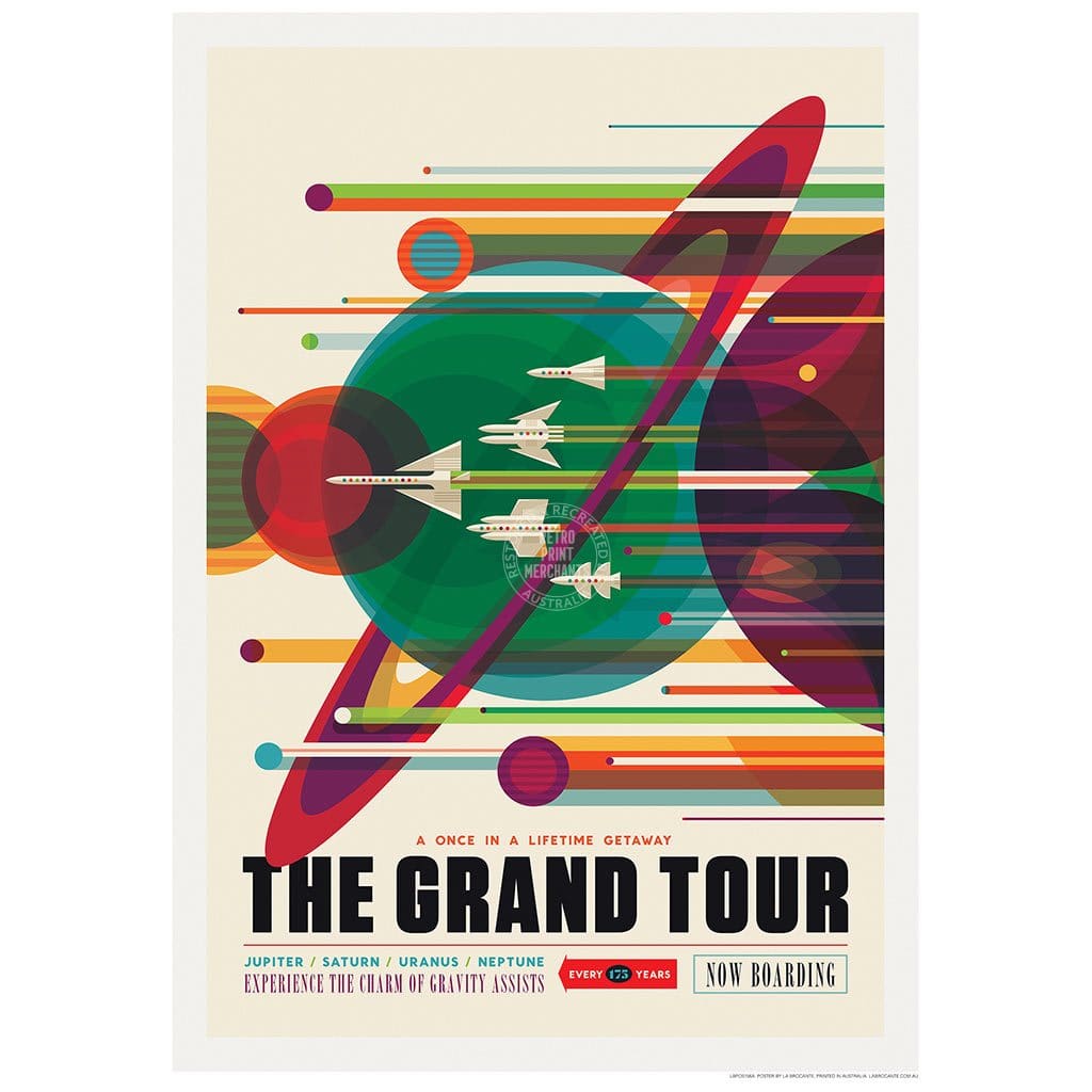 Nasa Grand Tour | Usa 422Mm X 295Mm 16.6 11.6 A3 / Unframed Print Art