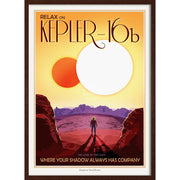 Nasa Kepler-16B | Usa 422Mm X 295Mm 16.6 11.6 A3 / Dark Oak Print Art