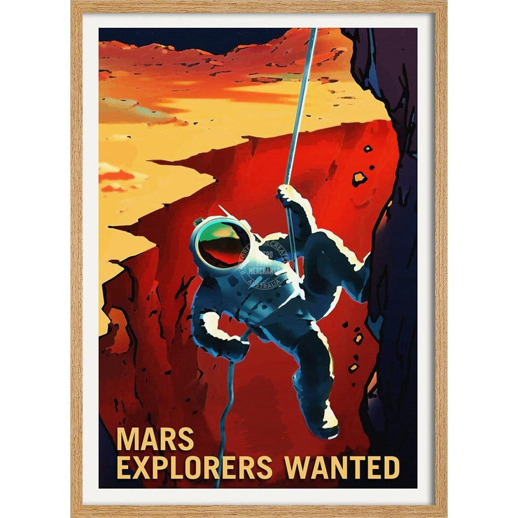 Nasa Mars Explorers | Usa 1260Mm X 894Mm 49.6 35.2 / Natural Oak Print Art