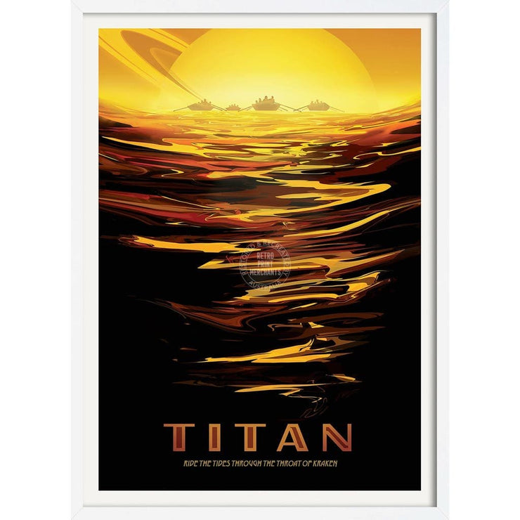 Nasa Titan | Usa 422Mm X 295Mm 16.6 11.6 A3 / White Print Art