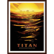 Nasa Titan | Usa 422Mm X 295Mm 16.6 11.6 A3 / Dark Oak Print Art