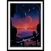 Nasa Trappist-1E | Usa 422Mm X 295Mm 16.6 11.6 A3 / Black Print Art