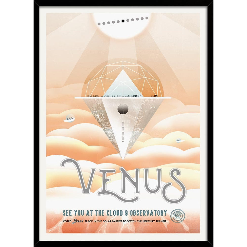 Nasa Venus | Usa 422Mm X 295Mm 16.6 11.6 A3 / Black Print Art