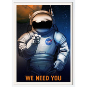 Nasa We Need You | Usa 422Mm X 295Mm 16.6 11.6 A3 / White Print Art