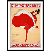 Negroni Aperitif | Worldwide A4 210 X 297Mm 8.3 11.7 Inches / Framed Print: Black Timber Print Art