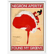 Negroni Aperitif | Worldwide A4 210 X 297Mm 8.3 11.7 Inches / Framed Print: White Timber Print Art