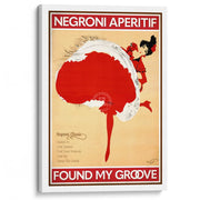 Negroni Aperitif | Worldwide A4 210 X 297Mm 8.3 11.7 Inches / Stretched Canvas Print Art