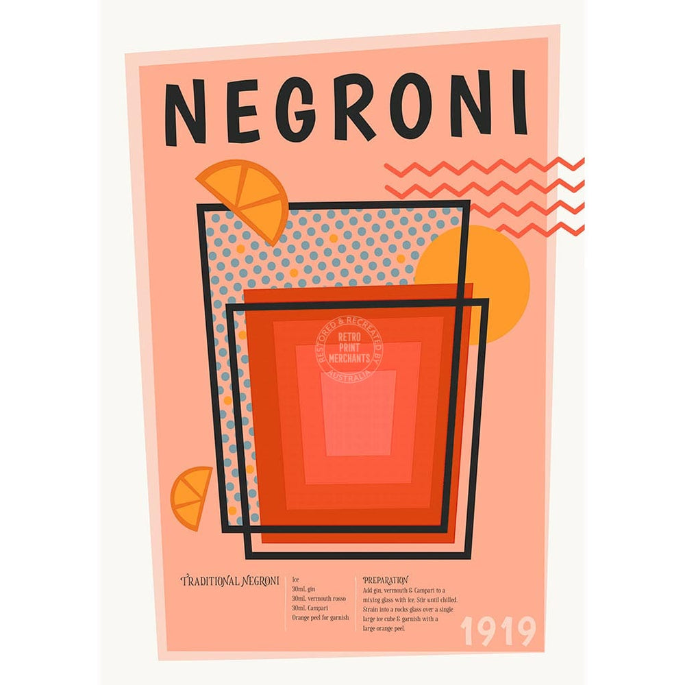 Negroni Cocktail | Worldwide Print Art