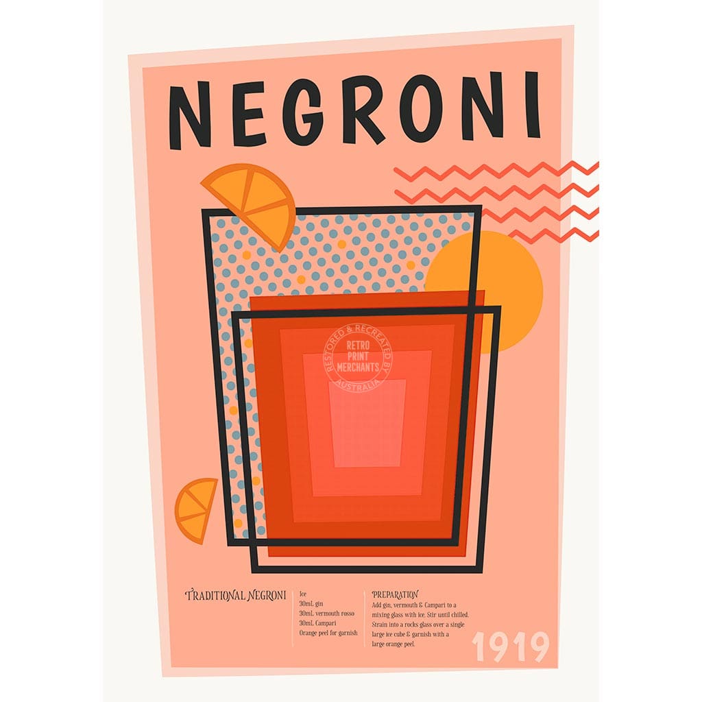 Negroni Cocktail | Worldwide Print Art