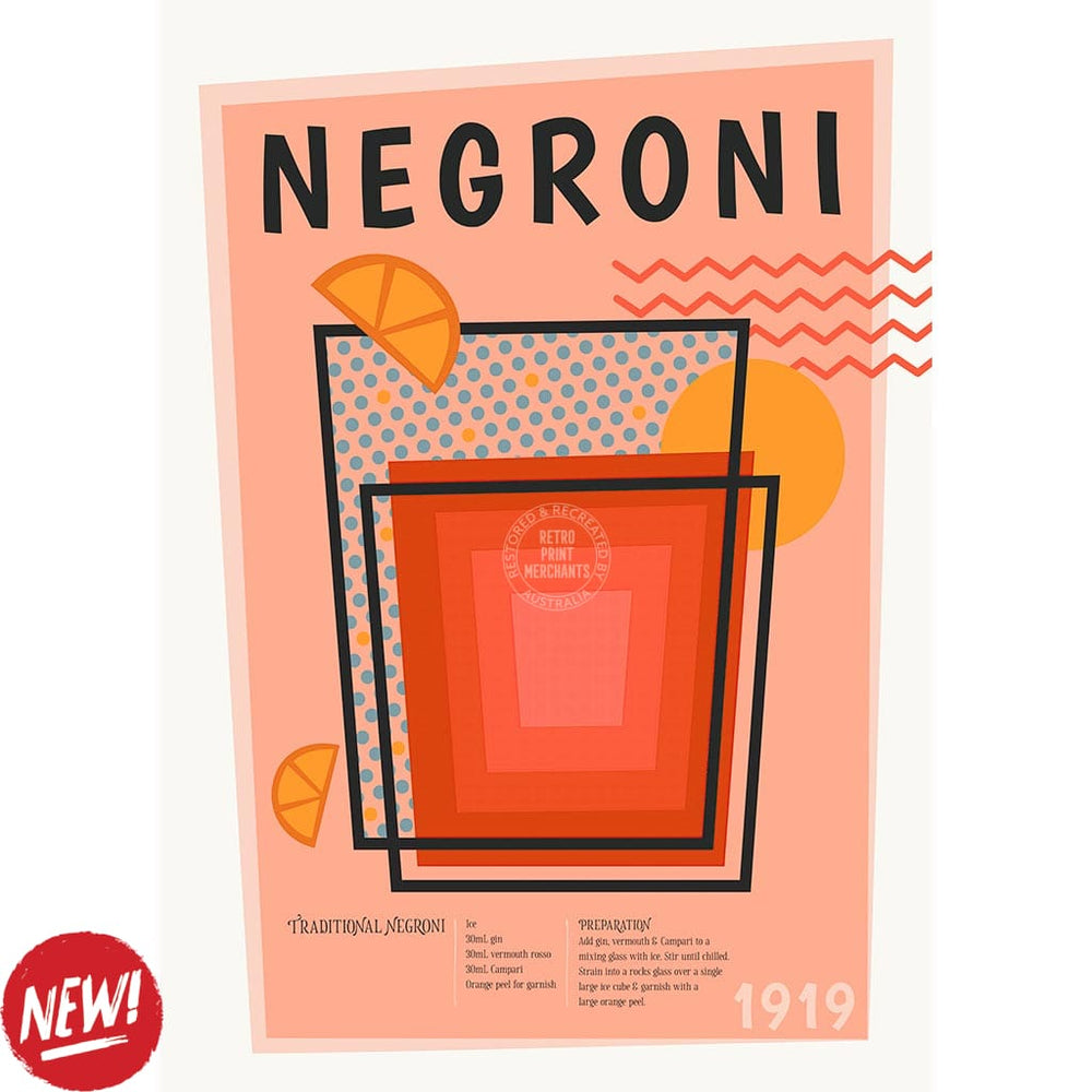 Negroni Cocktail | Worldwide Print Art