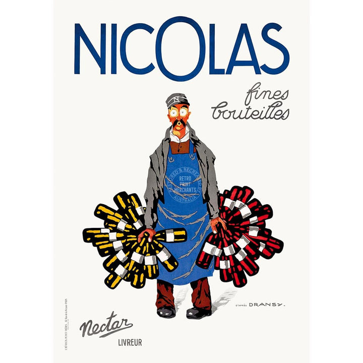 Nicolas Wines | France A4 210 X 297Mm 8.3 11.7 Inches / Unframed Print Art