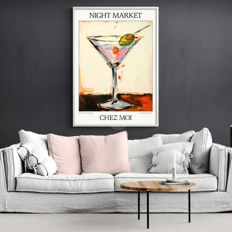 Night Market Martini | Chez Moi Or Personalise It! Print Art