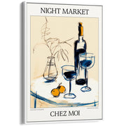 Night Market Wine | Chez Moi Or Personalise It! A4 210 X 297Mm 8.3 11.7 Inches / Canvas Floating