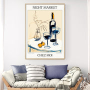 Night Market Wine | Chez Moi Or Personalise It! Print Art