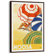 Noosa | Australia A3 297 X 420Mm 11.7 16.5 Inches / Canvas Floating Frame - Dark Oak Timber Print