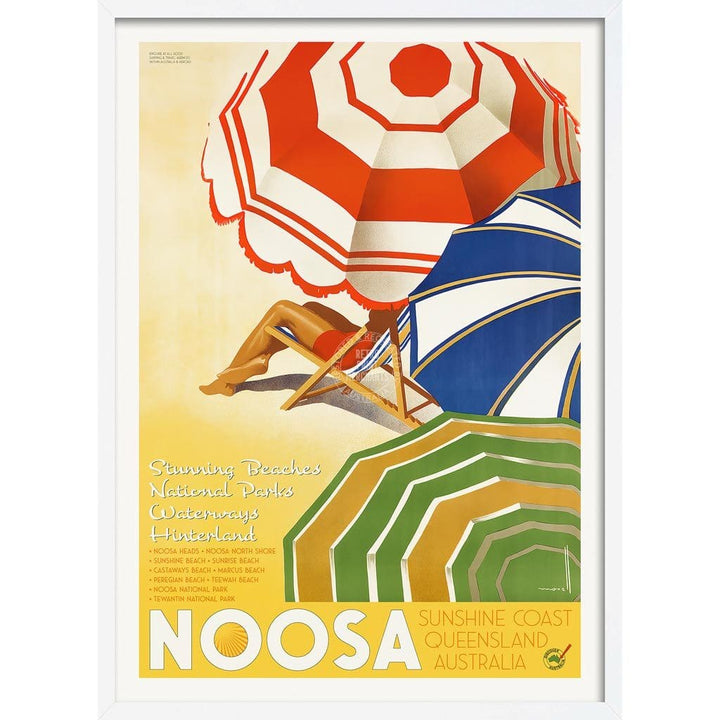 Noosa | Australia A3 297 X 420Mm 11.7 16.5 Inches / Framed Print - White Timber Art