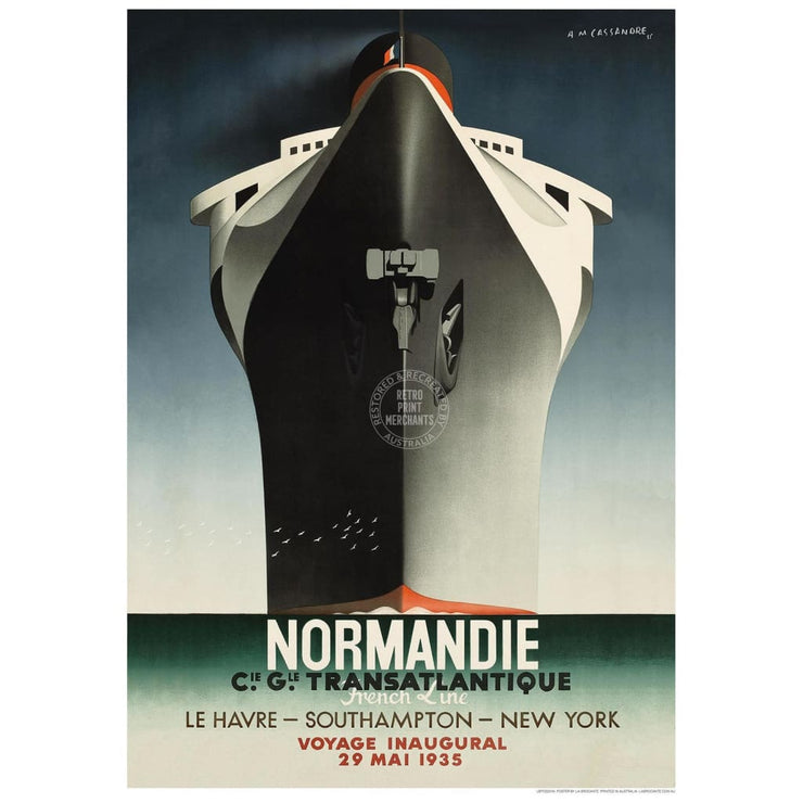 Normandie Cruise Liner | France Print Art