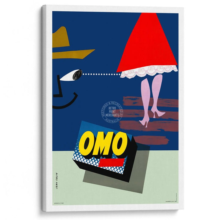 Omo Washing Powder | France A3 297 X 420Mm 11.7 16.5 Inches / Stretched Canvas Print Art