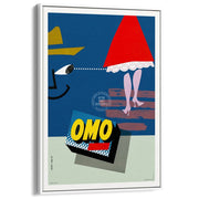 Omo Washing Powder | France A3 297 X 420Mm 11.7 16.5 Inches / Canvas Floating Frame - White Timber