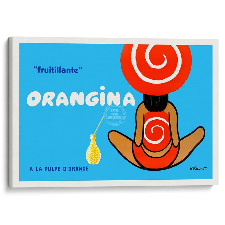 Orangina 1960S | France A3 297 X 420Mm 11.7 16.5 Inches / Stretched Canvas Print Art