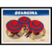 Orangina 1980S | France A3 297 X 420Mm 11.7 16.5 Inches / Framed Print - Black Timber Art
